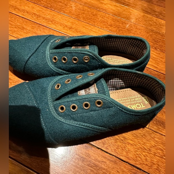 Dark teal Toms size 7.5 - Picture 2 of 6